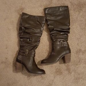 Diba Brown Wide Calf Boot